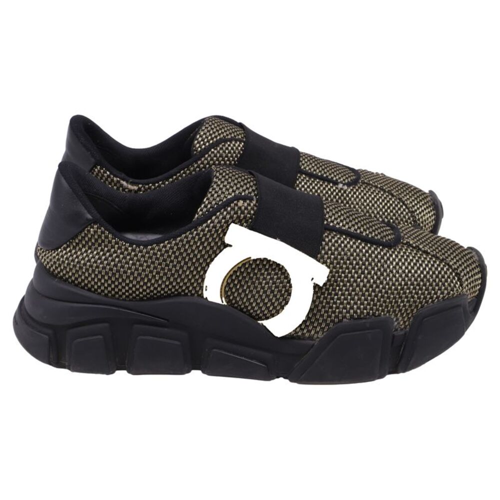 Salvatore Ferragamo Monster Trainers in Black Nylon